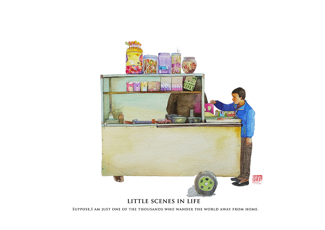 《人间深处》街头主题合集（图ZMTkyNTQ5MDA0） - 艺术插画 - 站酷设计师圈圈赵原创素材 - 站酷ZCOOL