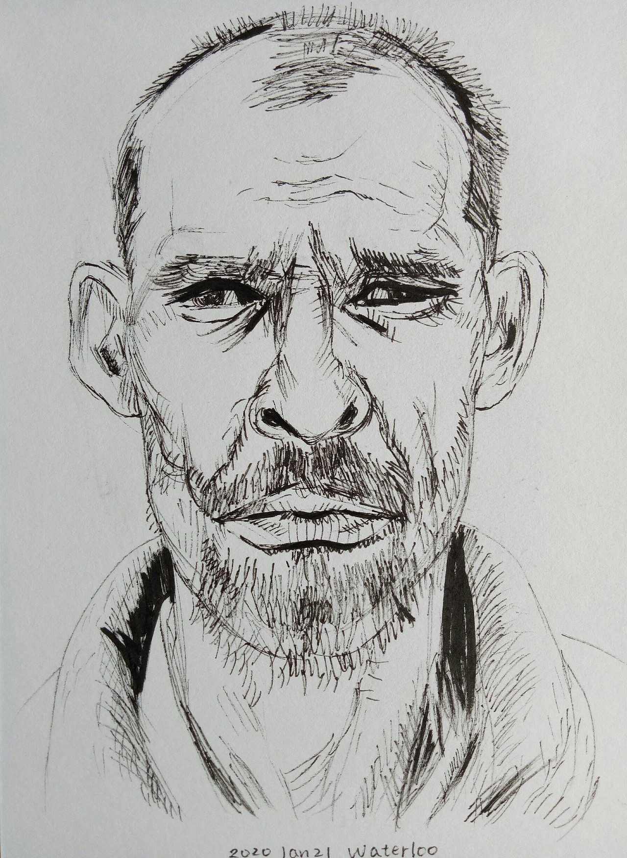 北美人物头像速写