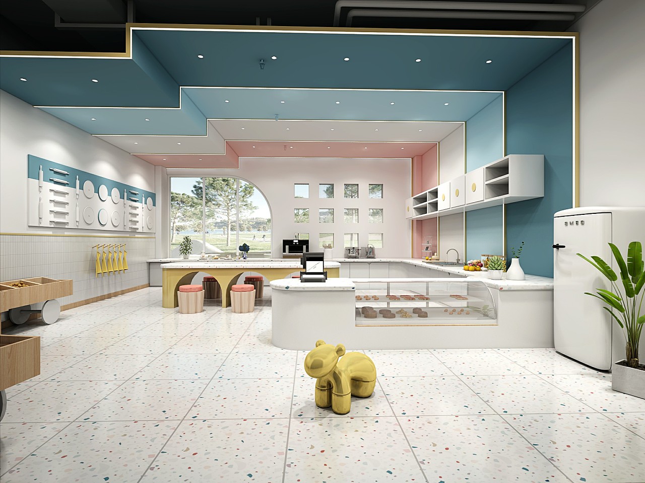 【幼儿园烘焙室 儿童厨房3D模型】-现代VR有灯光有贴图MAX2016幼儿园烘焙室 儿童厨房3d模型下载-ID825363-免费3Dmax模型 ...