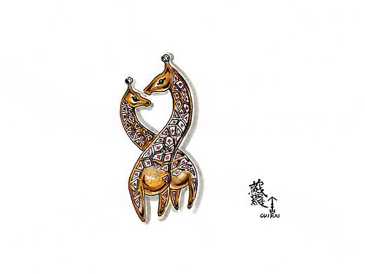 野性非洲系列之【长脖儿】（个人主页-ZMjkyMjE3MjA=） - 首饰设计 - 站酷设计师崔凯原创素材 - 站酷ZCOOL