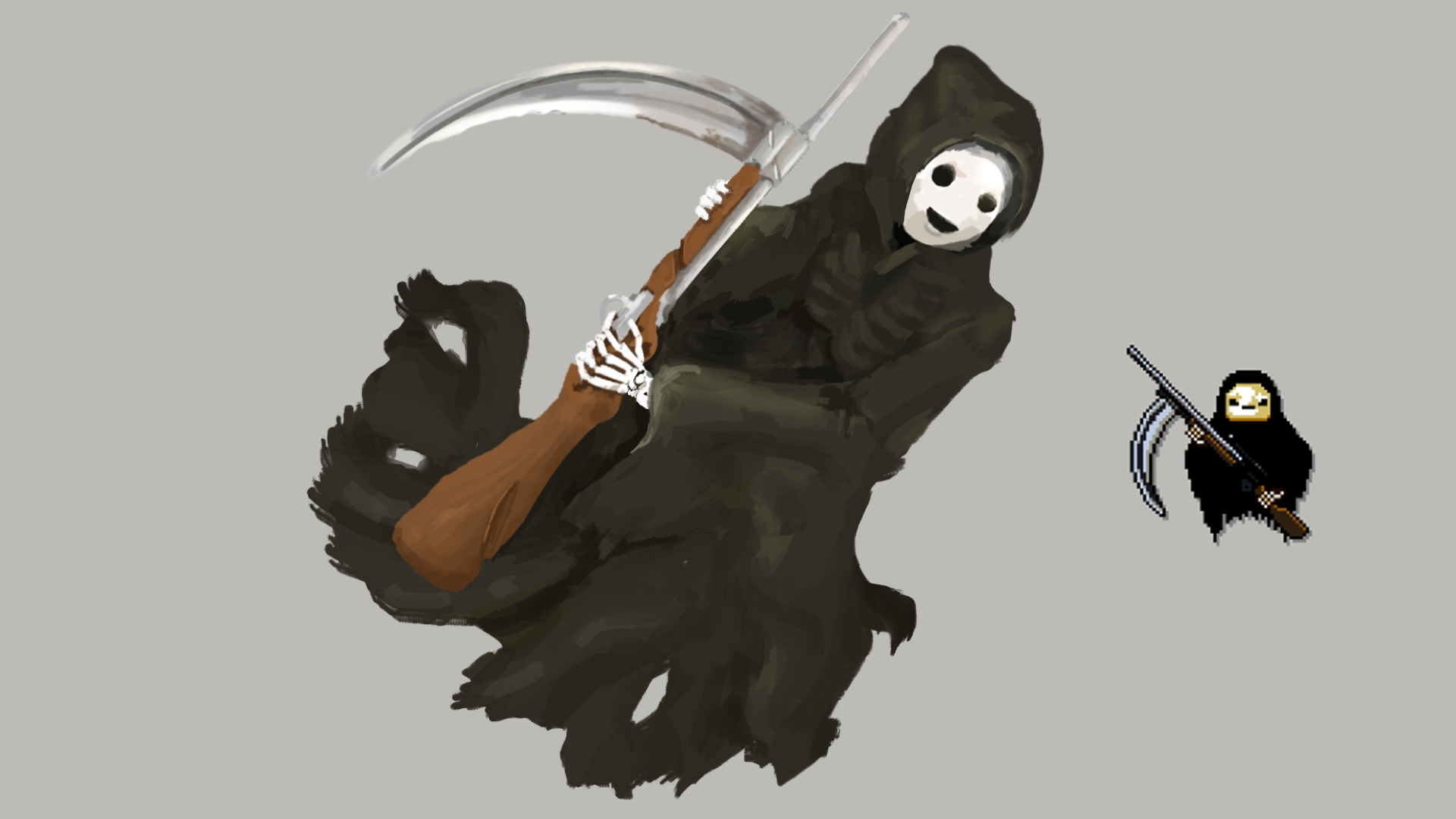 枪械收割者死神挺进地牢游戏原画练习