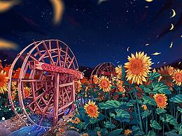 云南安宁 夜螳螂川