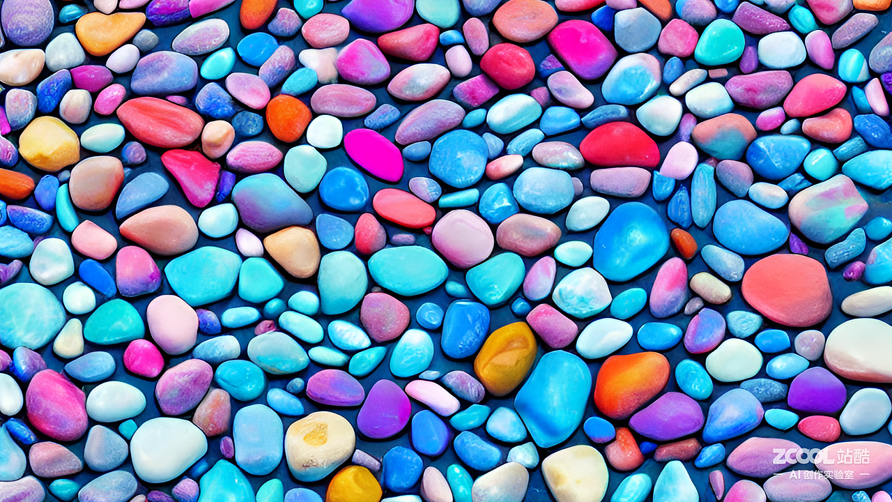 #AI创作实验室#【组图】五彩鹅卵石