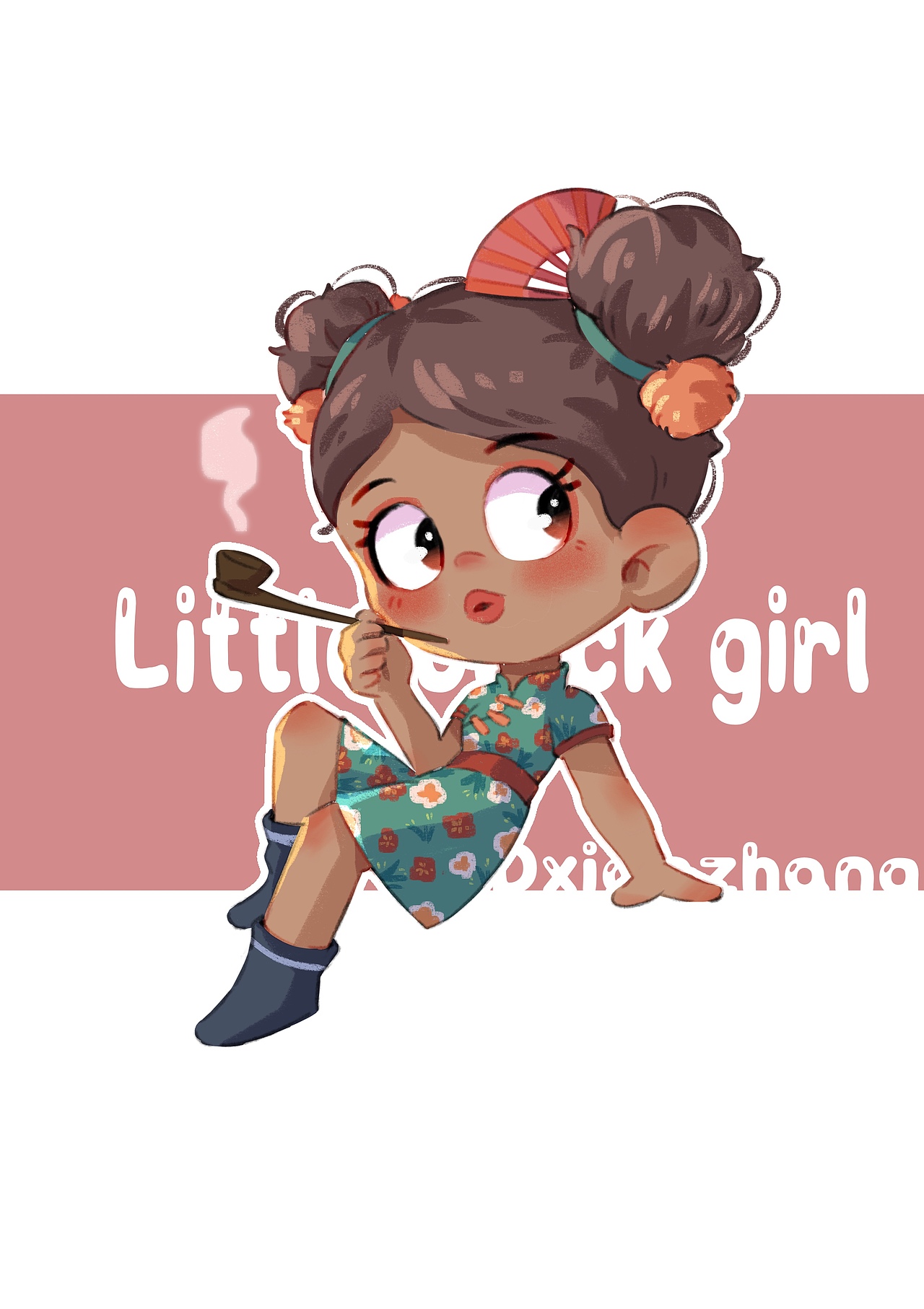 人物插画-小黑妹3⃣️