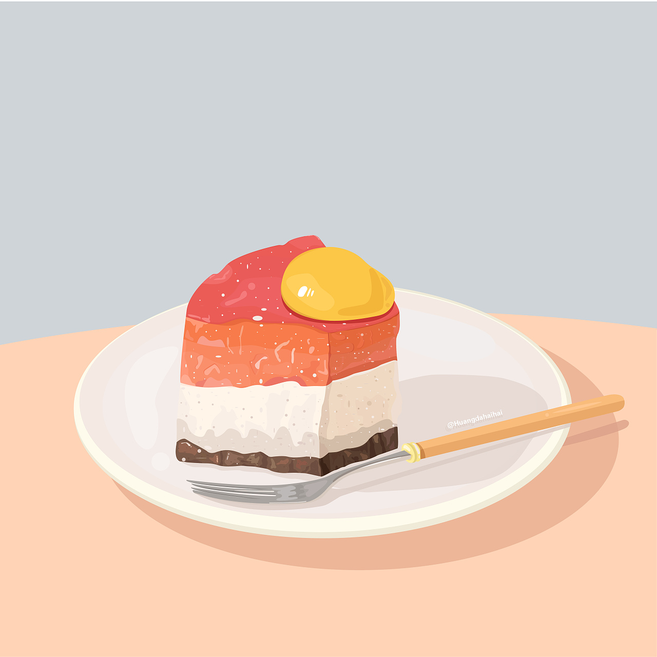 ai美食系列插画