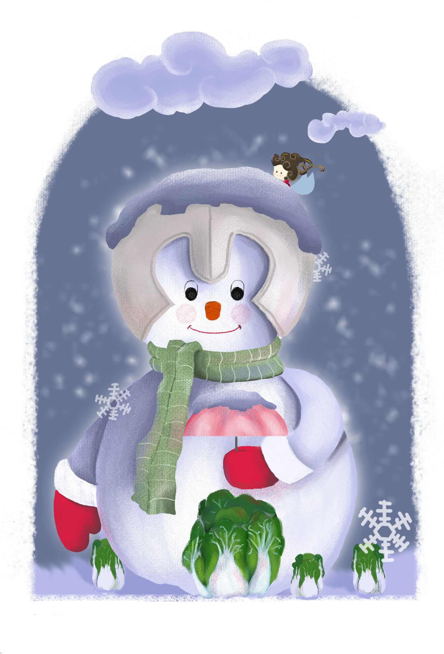 坚守岗位的小雪人|插画|绘本|仙承湫隘 - 原创作品 - 站酷 (zcool)