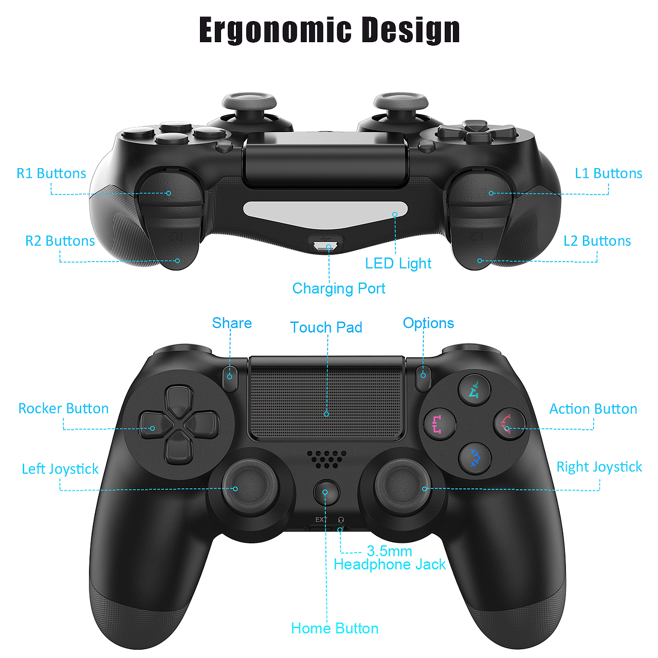 P4游戏手柄亚马逊套图（图ZMjgyNjE2ODE2） - 电子产品 - 站酷设计师冰激凌爱好者原创素材 - 站酷ZCOOL