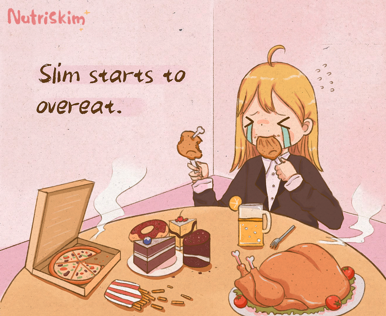 小漫画 ——《Slim的代餐饮料》（图ZMjU1ODIyMTEy） - 商业插画 - 站酷设计师岩小茶原创素材 - 站酷ZCOOL