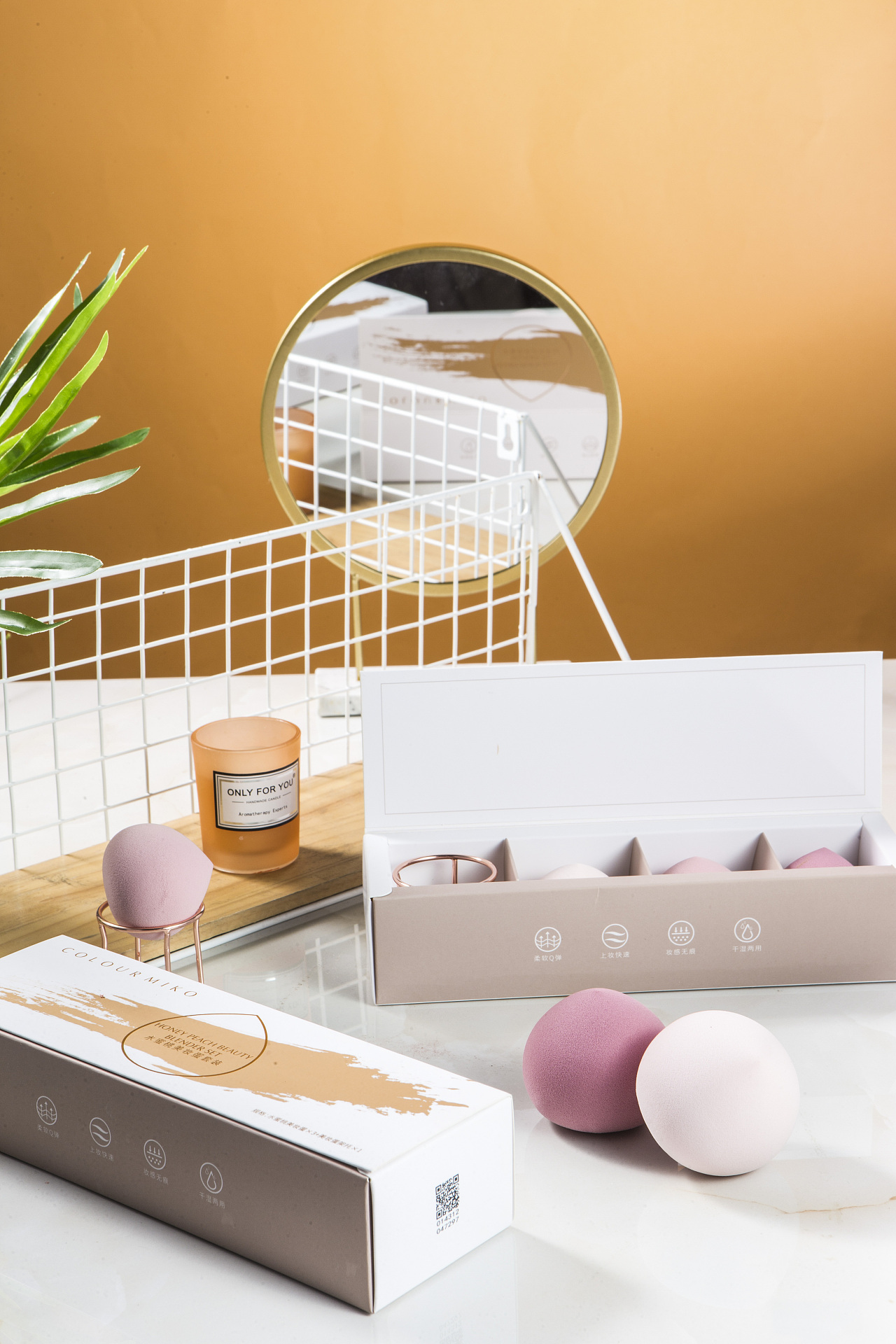 水蜜桃美妆蛋包装设计