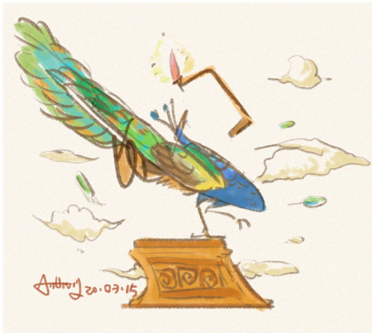 《困意3.0-铜雀台》
幽幽雀鸣 滴蜡治贫