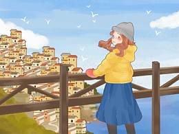 《旅行吧》系列插畫