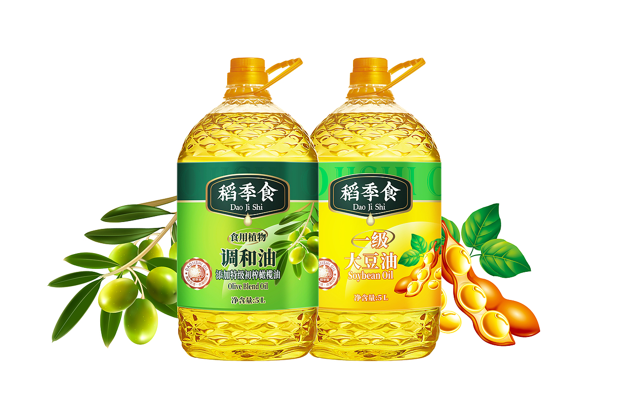 稻季食×晨邦创意 食用油系列（已商用）（图ZMjM4MTc2NTMy） - 包装 - 站酷设计师晨邦创意原创素材 - 站酷ZCOOL