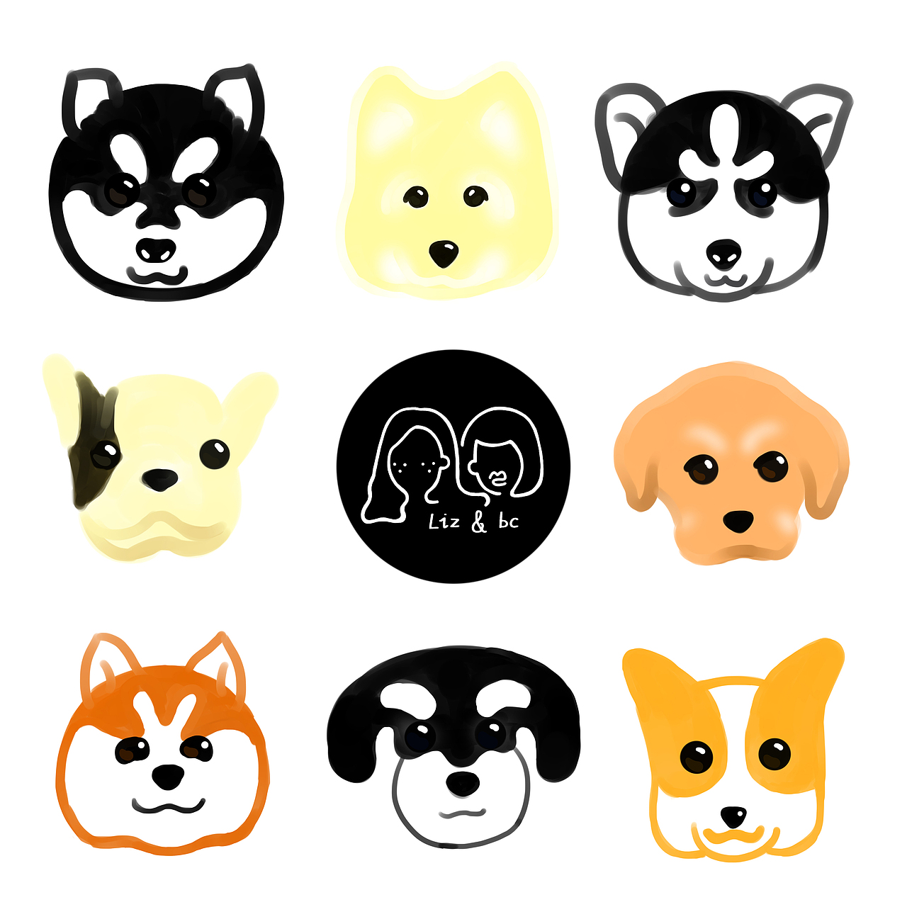 手绘小动物之可爱的狗狗（图ZMTAzMjIzOTgw） - 创作习作 - 站酷设计师Lizandbc原创素材 - 站酷ZCOOL