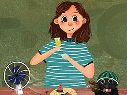 一系列兒插，想接下來畫個(gè)繪本呢