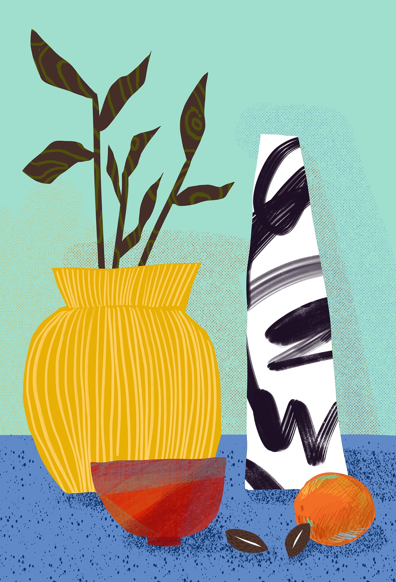 ipad彩色静物插画