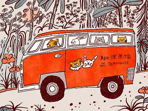 糊涂茶馆（一）｜儿童插画｜治愈插画｜概念设定