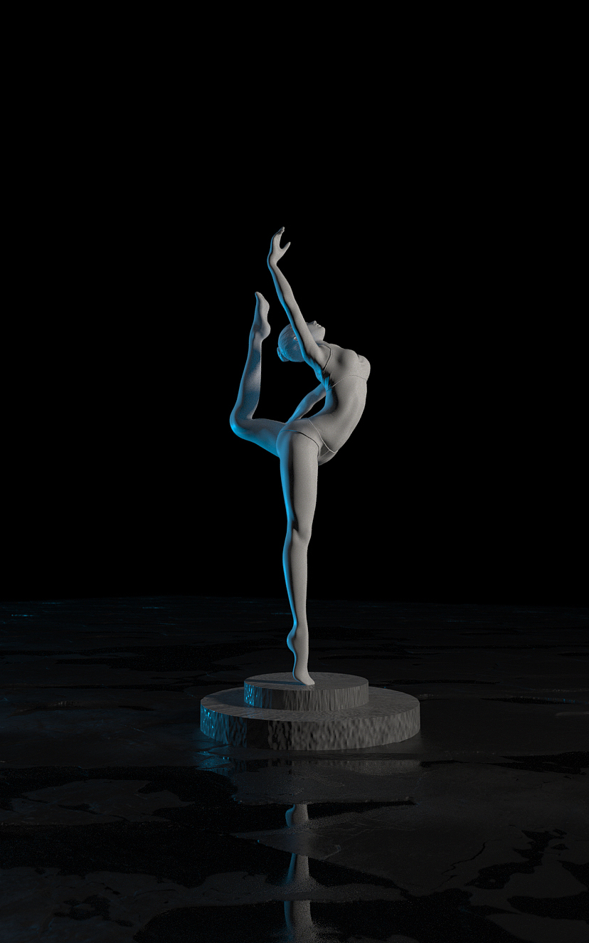 Zbrush雕刻,芭蕾舞女孩