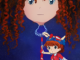 #二次元少女 卷發(fā)紅色