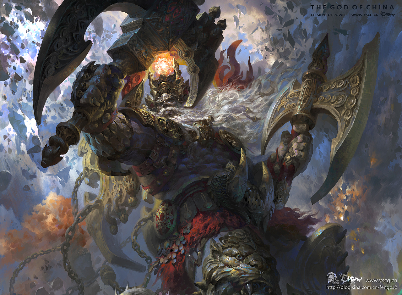 元素动力冯伟新作—盘古（图ZMjQ5NTI5MzI=） - 商业插画 - 站酷设计师fengweic12原创素材 - 站酷ZCOOL