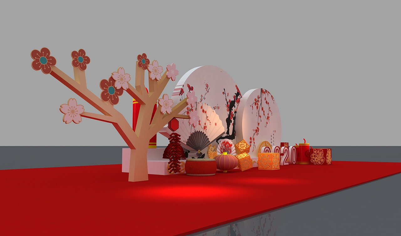 2020室内美陈效果图设计dp