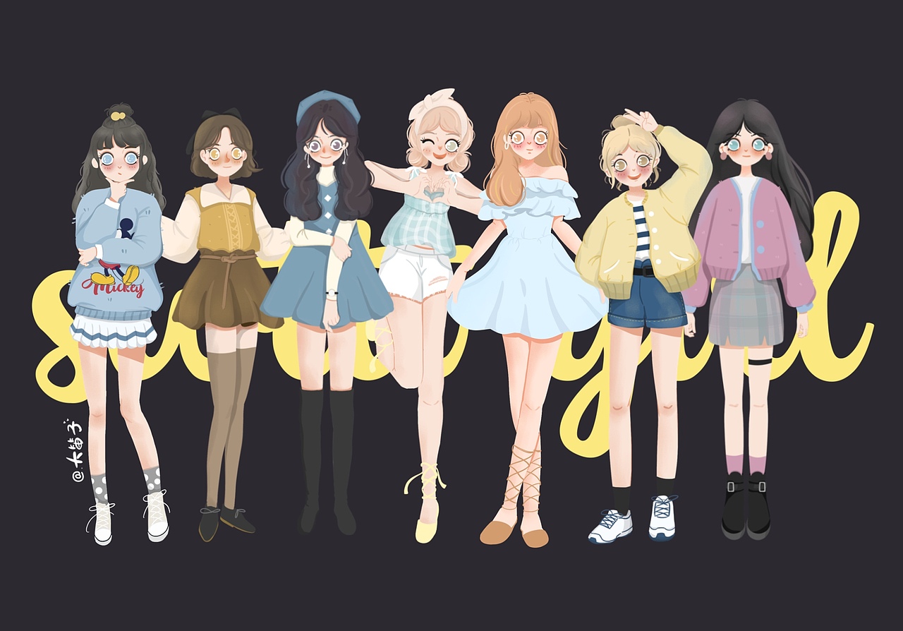 人物插画（图ZMTk4NDQzNjAw） - 创作习作 - 站酷设计师大笛子原创素材 - 站酷ZCOOL
