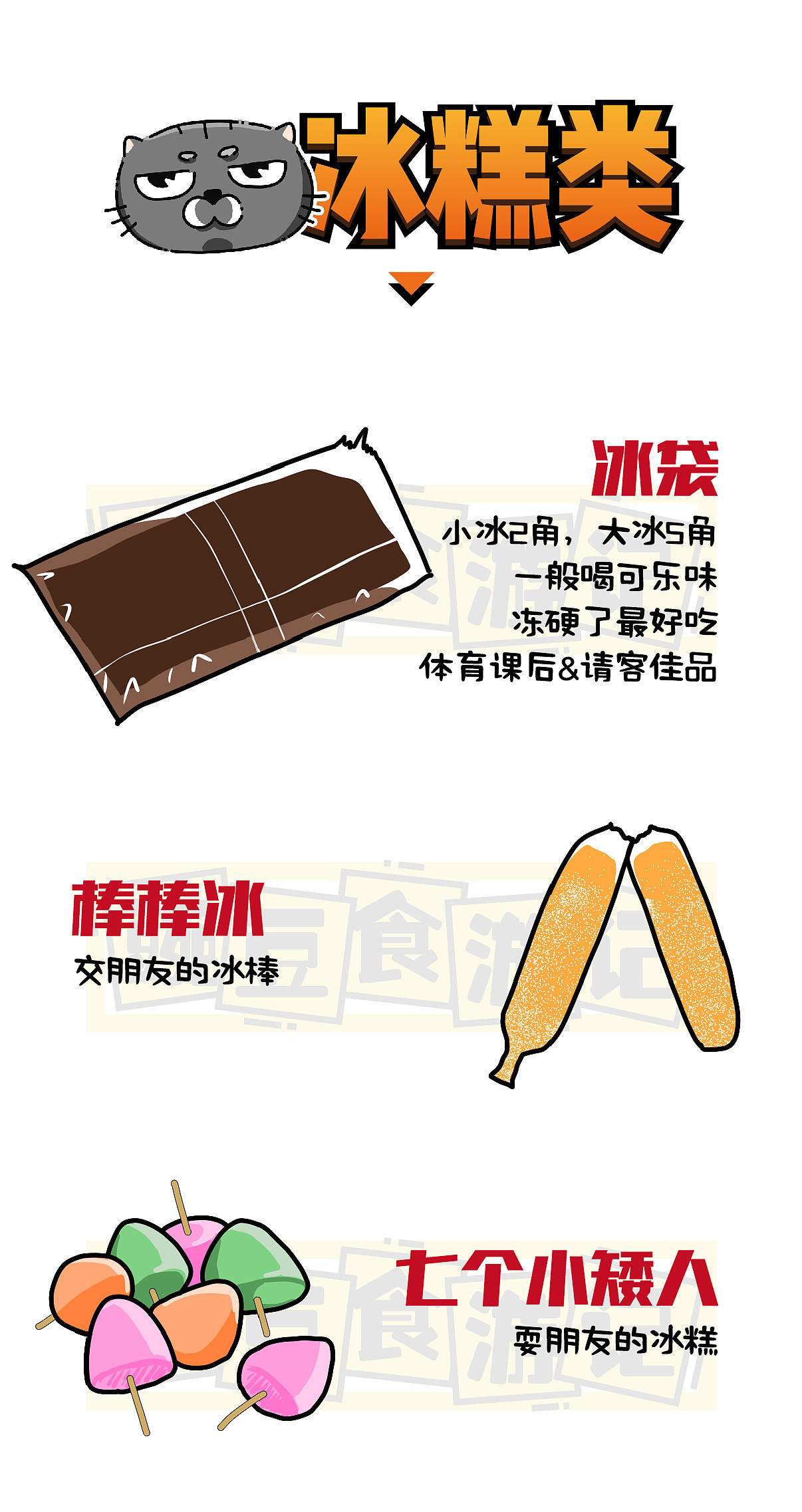 豌豆食游记-80年代的零食（图ZMzYwMDUzNzY4） - 绘本 - 站酷设计师打爆小豌豆原创素材 - 站酷ZCOOL