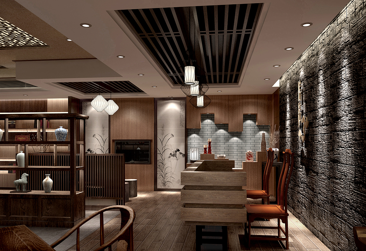 茶叶类专卖店（图ZNzY4OTgzNjA=） - 商业空间设计 - 站酷设计师WOHOM原创素材 - 站酷ZCOOL