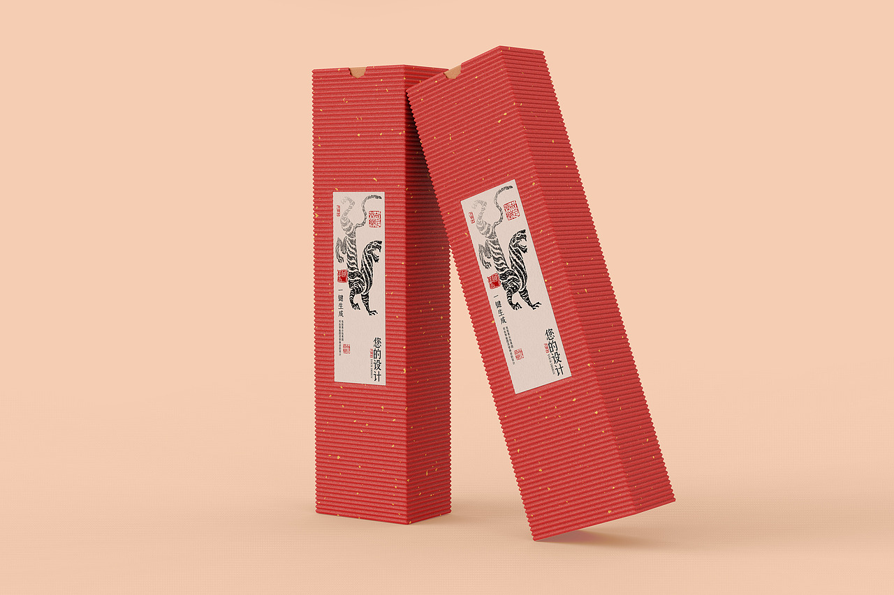 国潮伴手礼纸盒样机包装样机