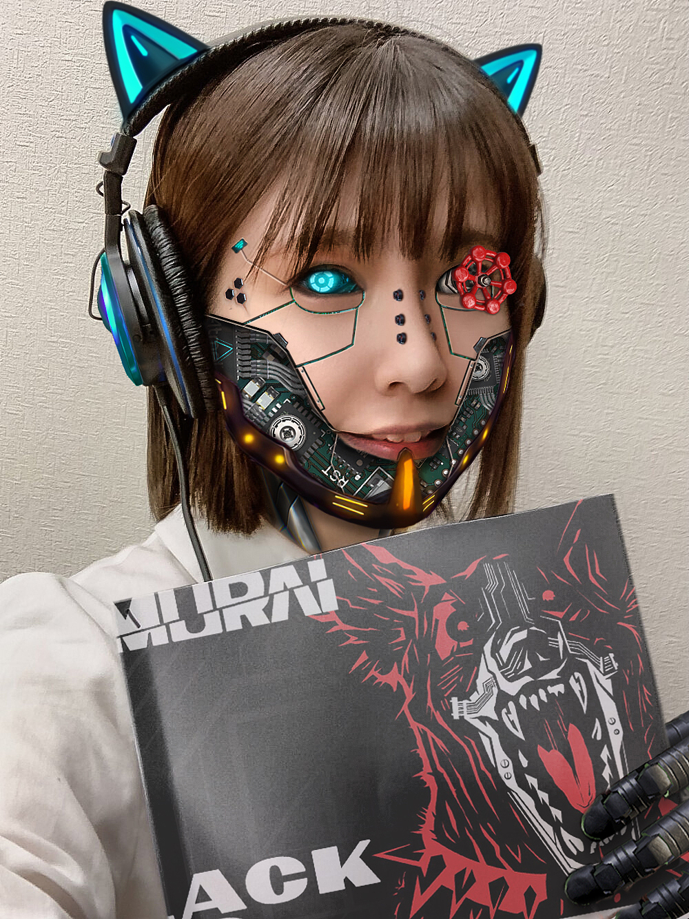 【ps合成】竹达彩奈x赛博朋克2077,武侍乐队铁粉