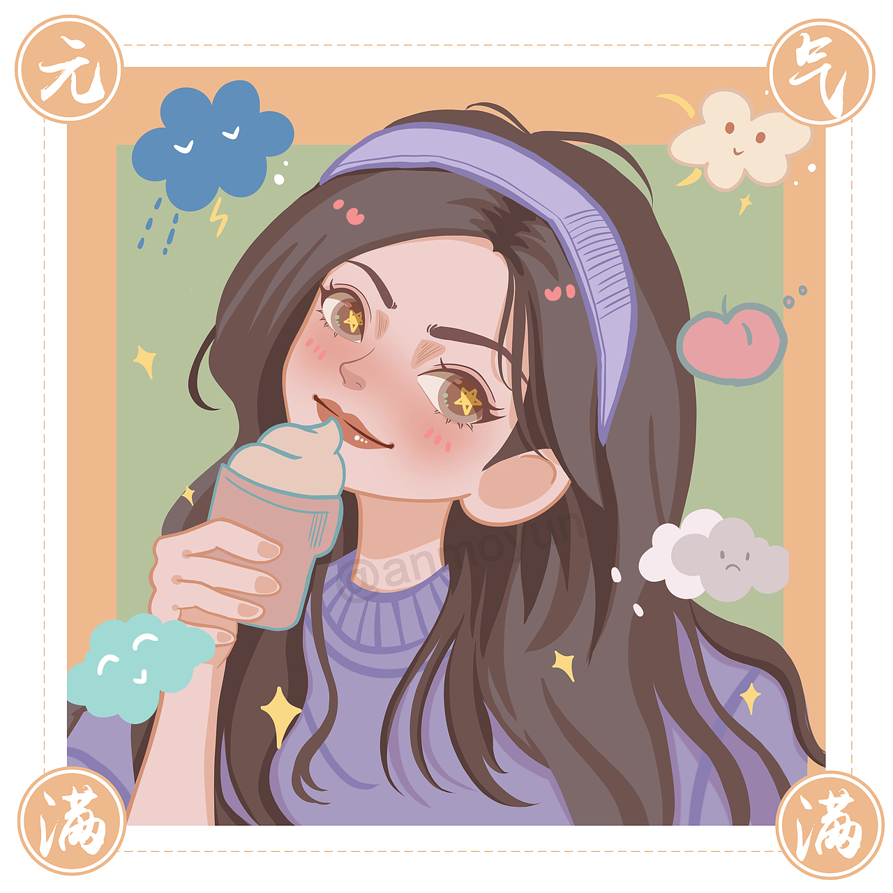 简单手绘 卡通人物 - 鸭风头像打卡（图ZMjk5ODgzNDE2） - 创作习作 - 站酷设计师安莫云原创素材 - 站酷ZCOOL