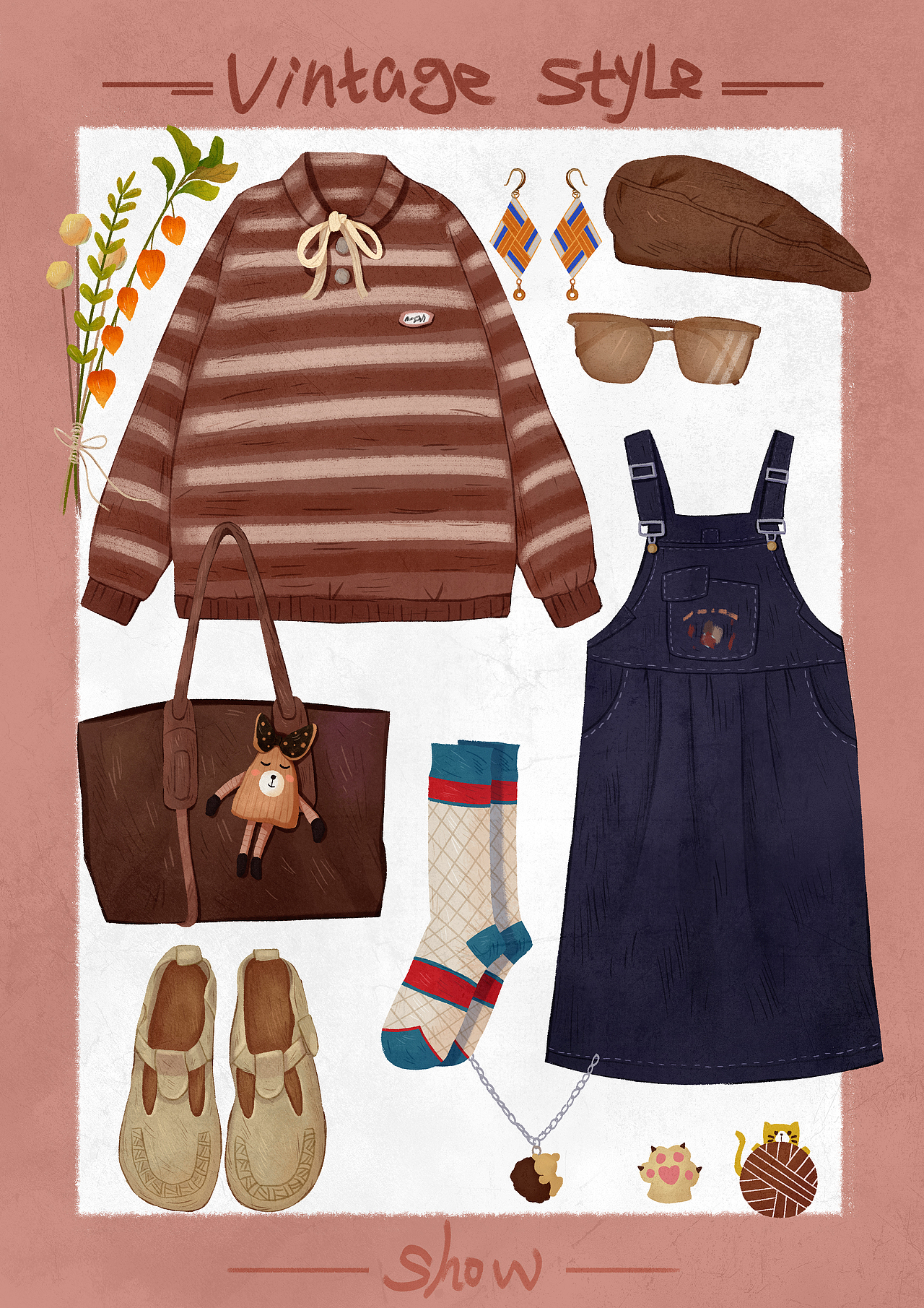 复古套装（图ZMzA4ODQ2MDM2） - 创作习作 - 站酷设计师何长老原创素材 - 站酷ZCOOL