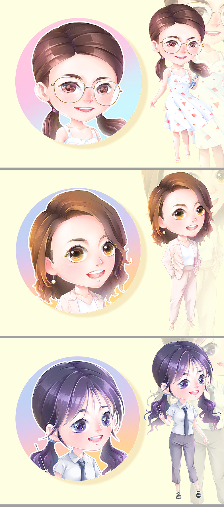 同事们的Q版（图ZMjU2Mjg2NjAw） - 创作习作 - 站酷设计师皇小羽原创素材 - 站酷ZCOOL