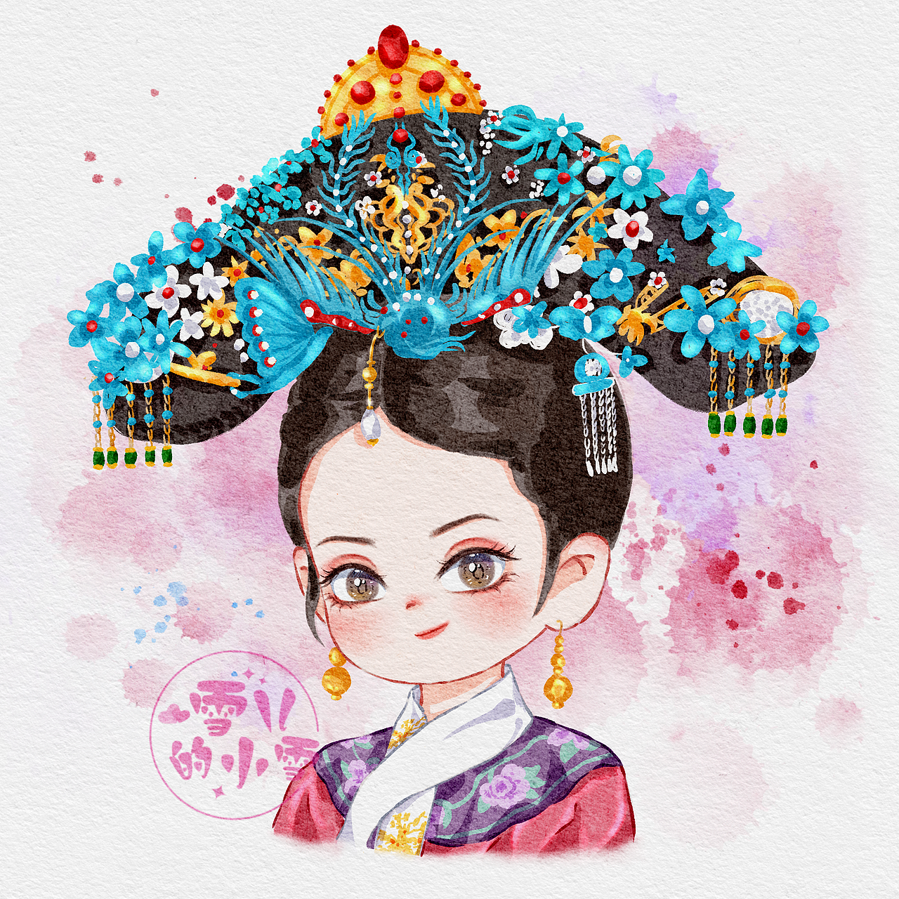 甄嬛传水彩头像（图ZMzAyNDY5MzQw） - 创作习作 - 站酷设计师雪儿的小雪原创素材 - 站酷ZCOOL