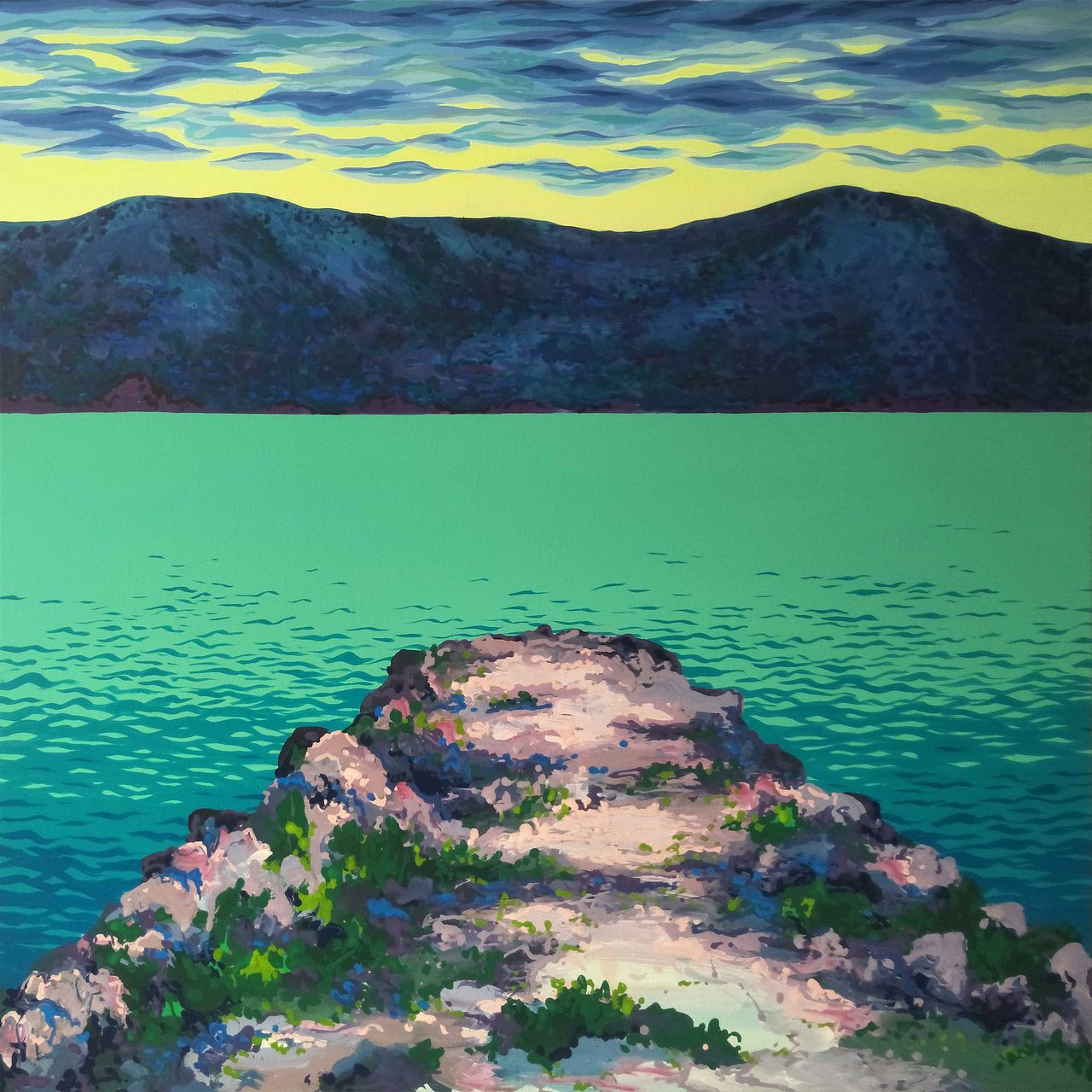 雨后洱海|纯艺术|绘画|乐了1990_原创作品-站酷zcool