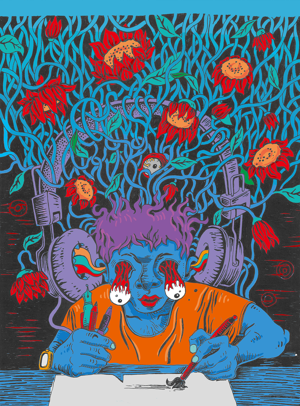 手绘插画 封面设计（图ZMTYwNDkzMjA=） - 创作习作 - 站酷设计师YOOTU原创素材 - 站酷ZCOOL