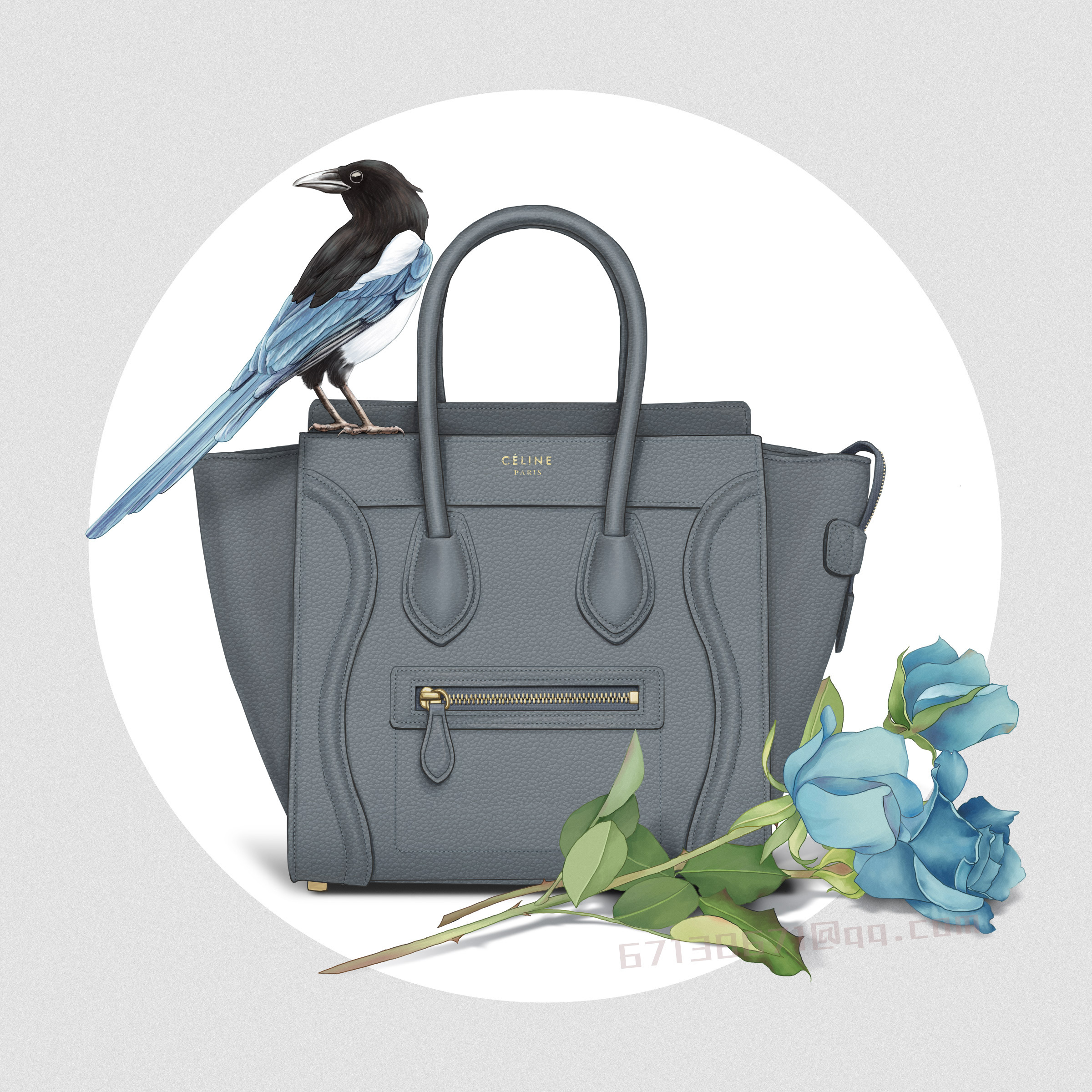 celine笑脸包|插画|插画习作|rala030 - 原创作品 - 站酷 (zcool)