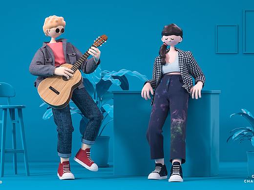 C4D三维卡通角色作品合集