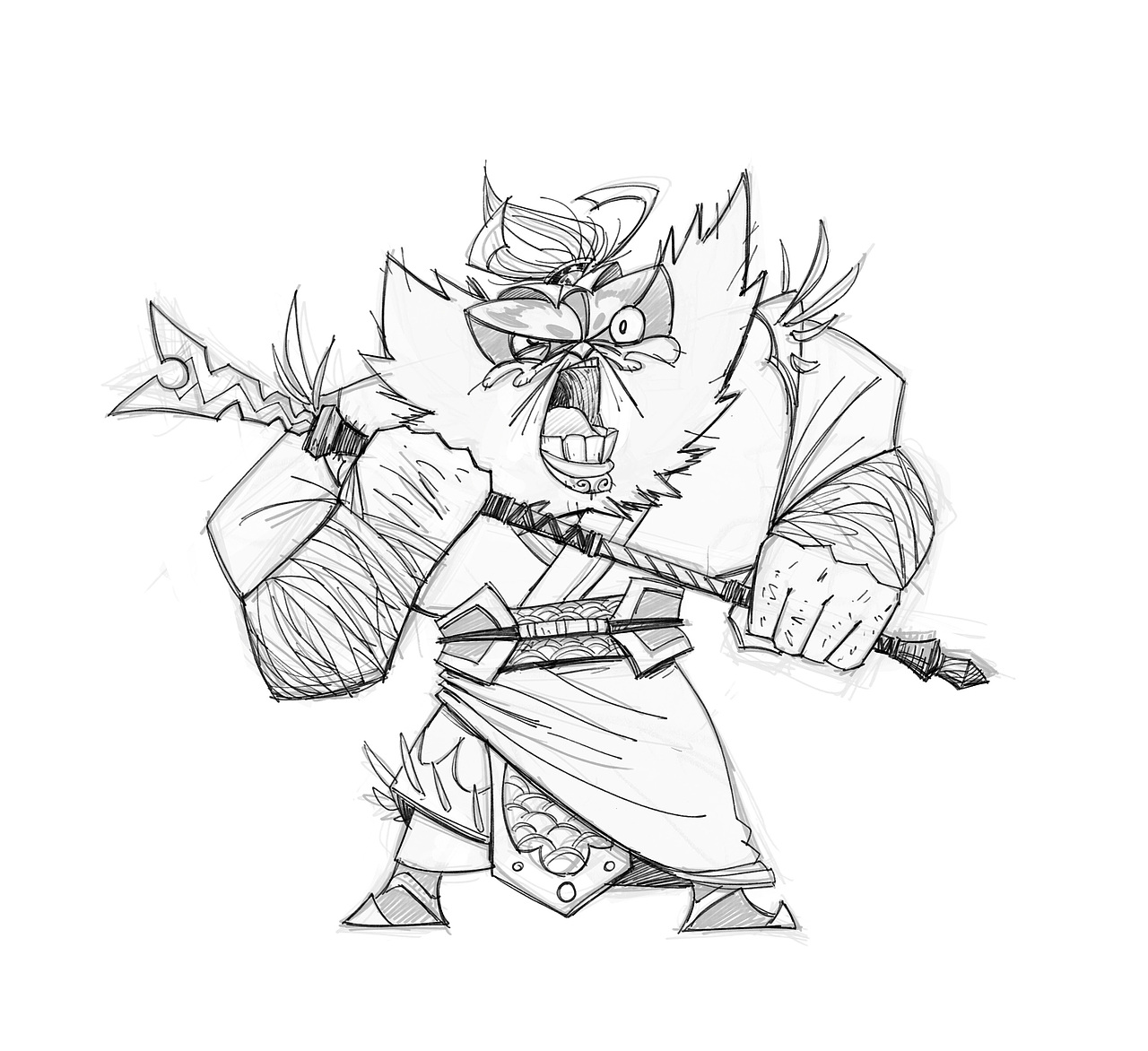 戏曲人物角色设计-张飞