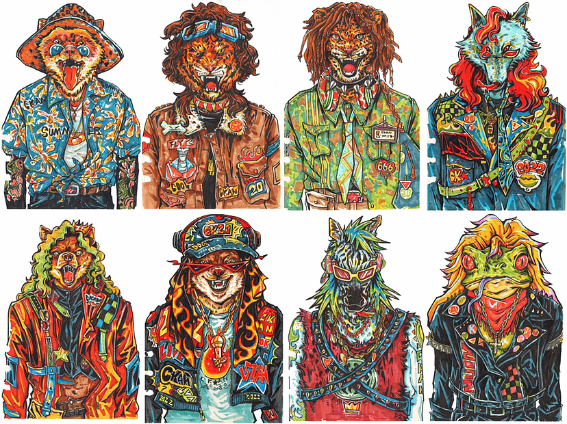 2022年动物系列插画