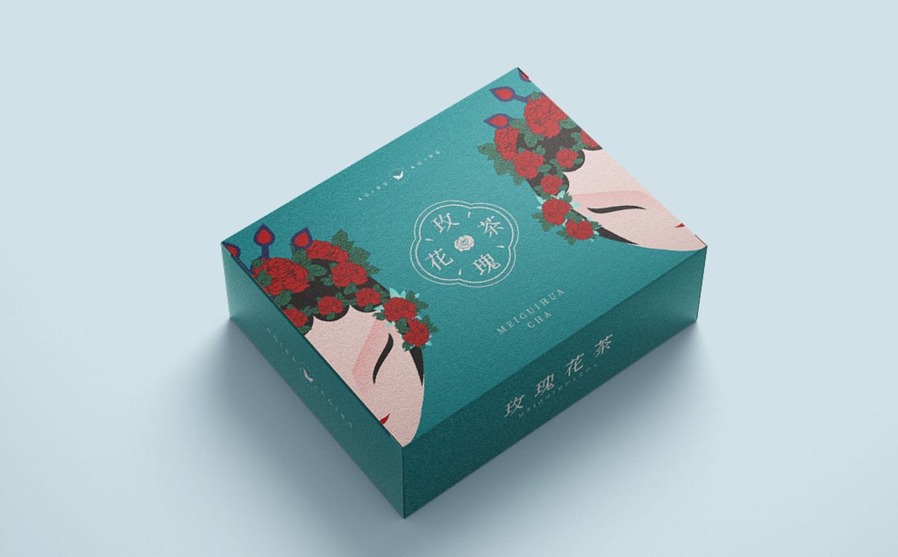 玫瑰花茶包装设计