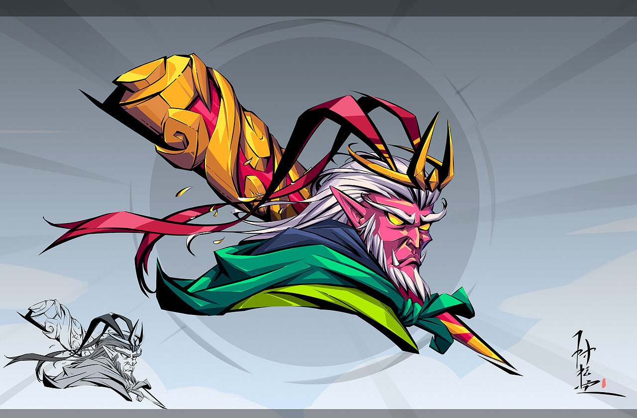 最新创作《西行记》图集~~西游题材个性画风！！（图ZMTkyNTIwMTU2） - 游戏原画 - 站酷设计师MA绍平原创素材 - 站酷ZCOOL