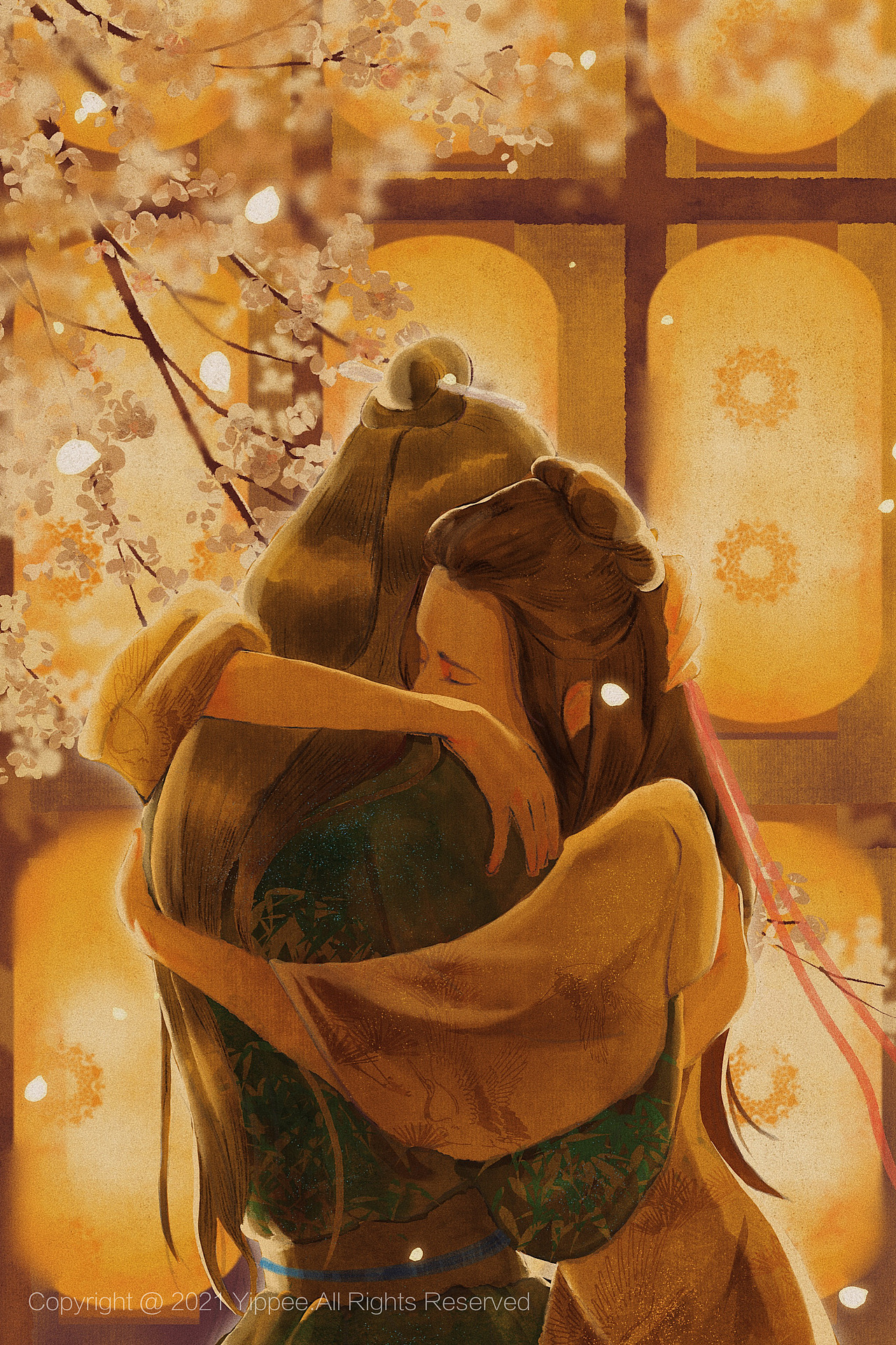 古风插画 | 蓦然回首,那人却在灯火阑珊处