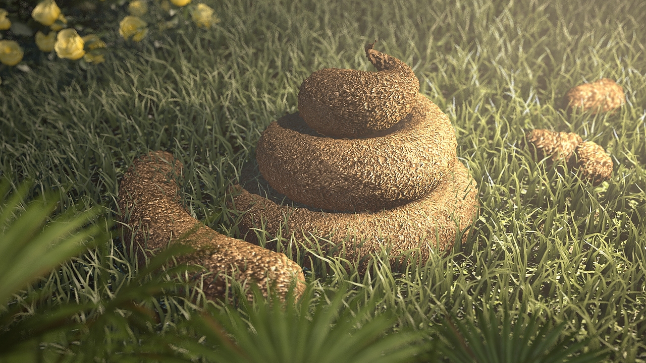 C4D...嗯 我脑子一定是突然抽风才搞出这个玩意。。最后把一个同事电脑用这个张设为启动墙纸,直到现在还在2333