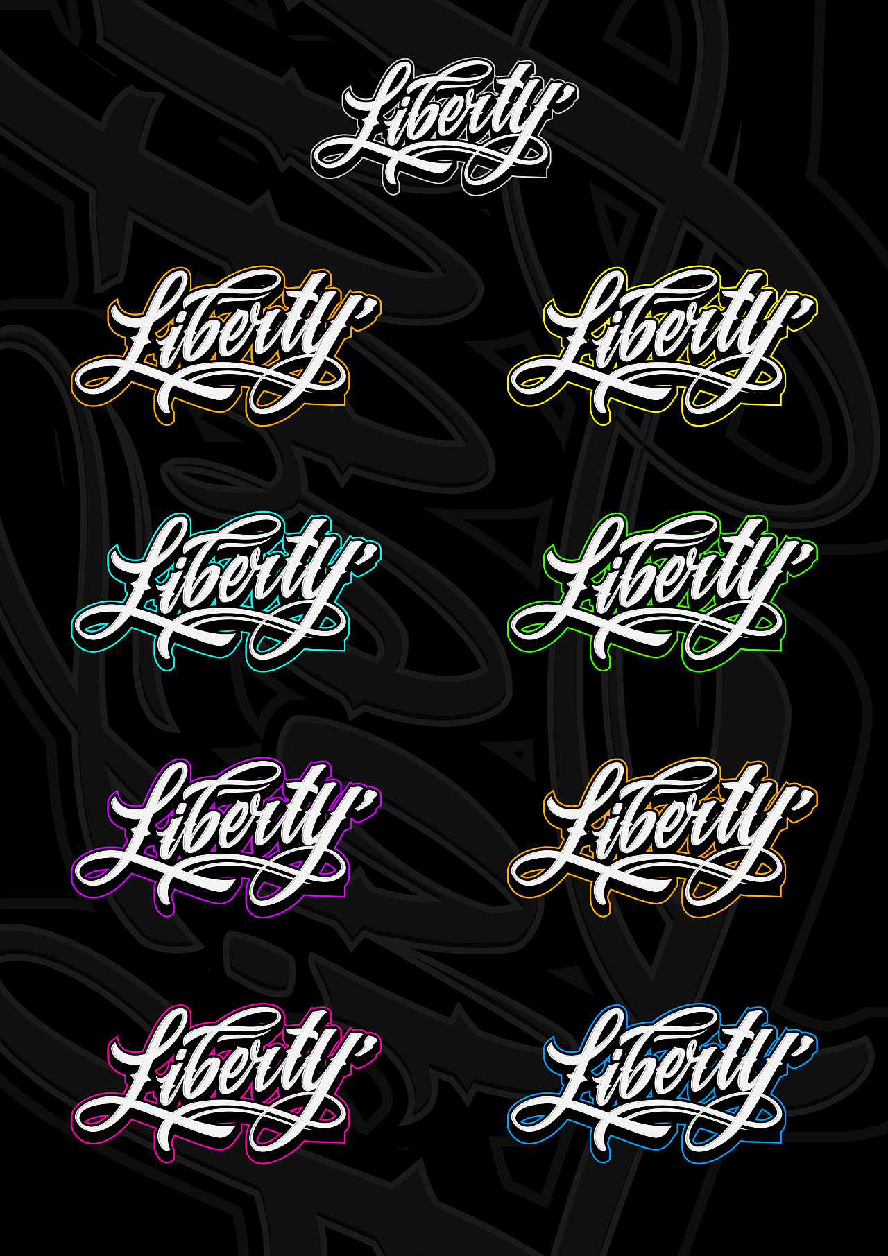 也去实验了各类玩法,所以各种风格差异化也比较大有一些部分商用字体