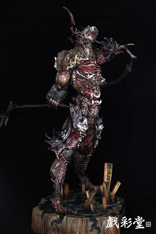 戏彩堂喷涂作品-青鬼|手工艺|手办/模玩|戏彩堂_原创作品-站酷zcool