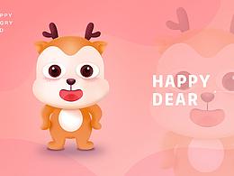 小麋鹿卡通形象创作