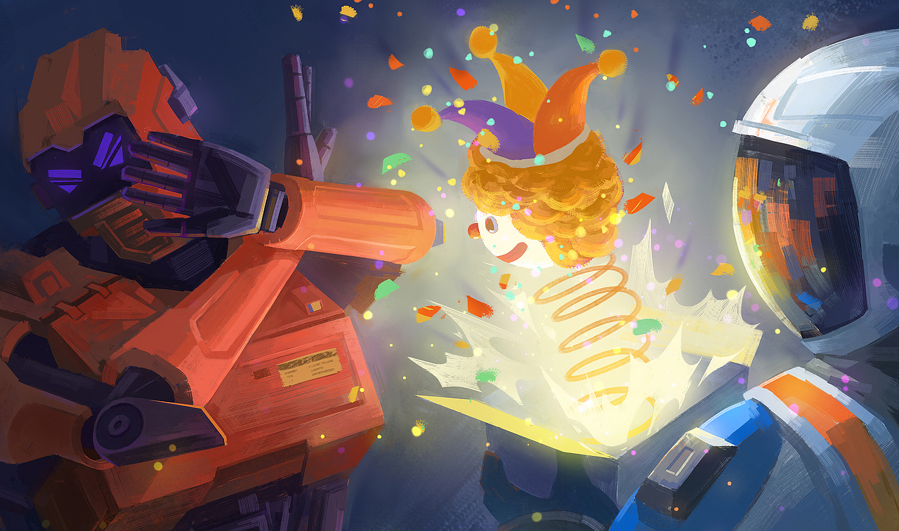 【绘画】宇宙随想丨板绘厚涂（图ZMjI2MzM1MDA4） - 概念设定 - 站酷设计师乱画的示绮原创素材 - 站酷ZCOOL