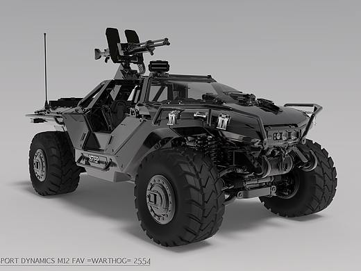AMG Transport Dynamics M12 FAV =Warthog= 2554 渲染