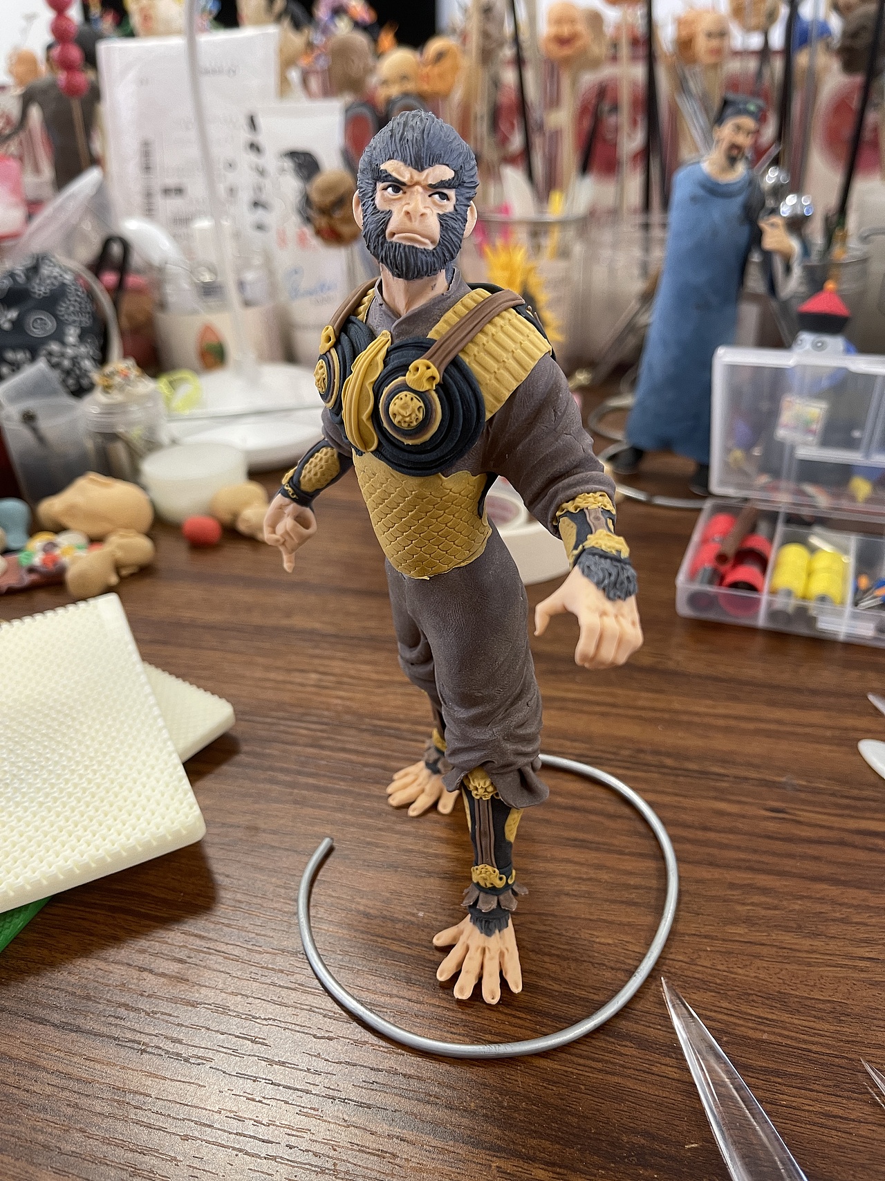 康健面塑作品《黑神话·悟空》