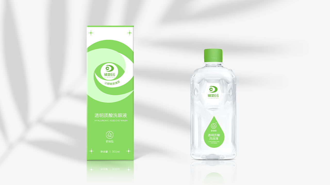 包装设计睛楚66透明质酸洗眼液一